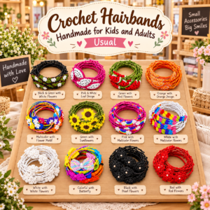 Crochet Hairbands Handmade for Kids and Adults Usual