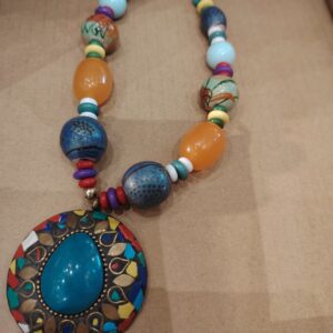 Mosaic Necklace Made From Copper