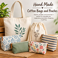 Hand Made Cotton Bags and Pouches