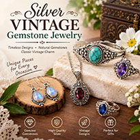 Silver Vintage Gemstone Jewelry